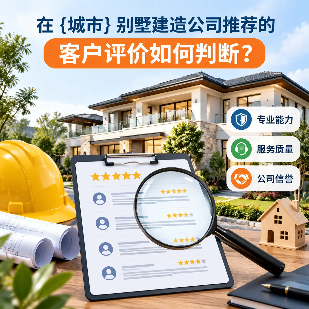 在 西秀 别墅建造公司推荐的客户评价如何判断？